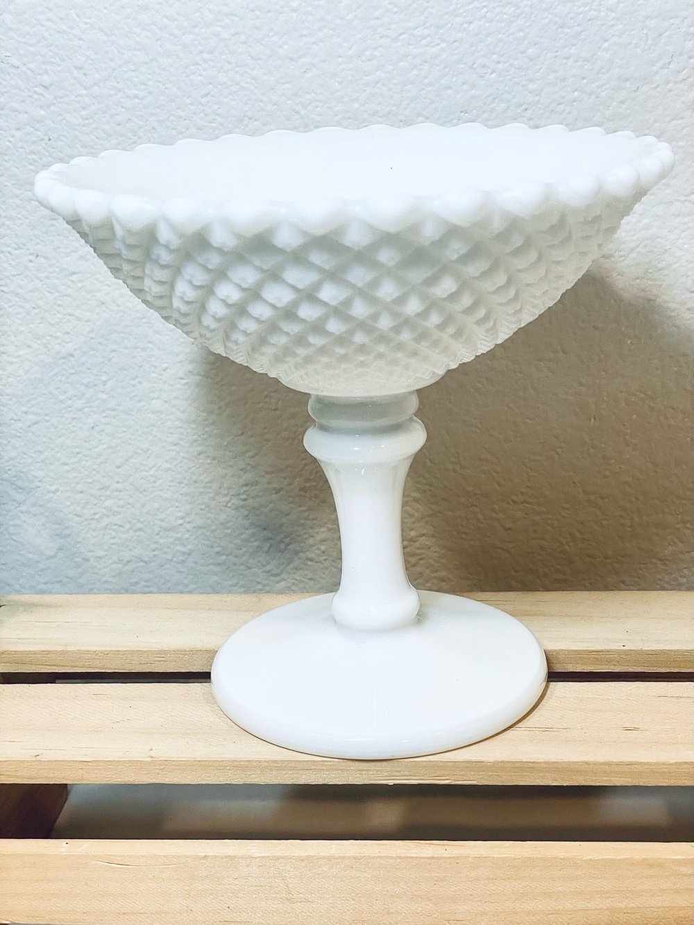 Westmoreland “English Hobnail” Pattern Milk Glass Compote | Candy Dish | EUC